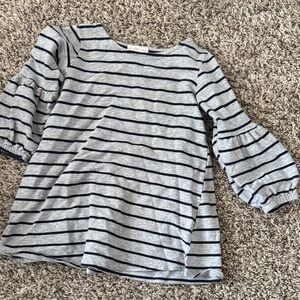 Copper Key Striped Gray and Black Kids Top